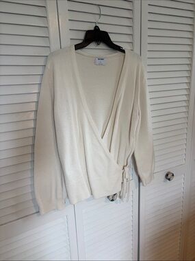 Old Navy Cream Wrap Cardigan Sweater